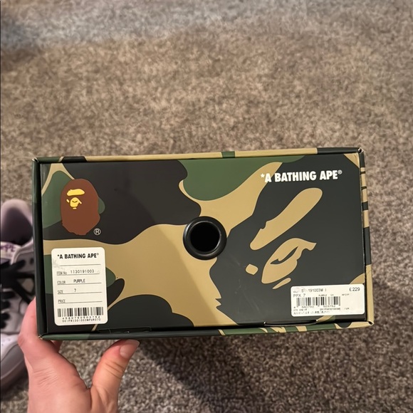 Bape Purple Sneakers Classic Design
